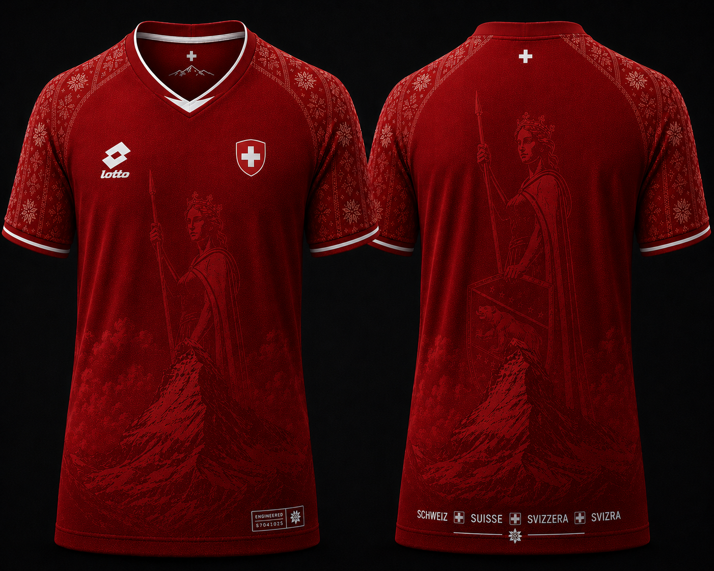 Schweiz National Team Home Kit – Rot
